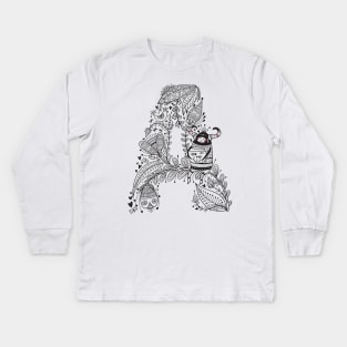 Letter A (Buu&Luu Alphabet) Kids Long Sleeve T-Shirt